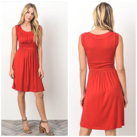 Dresses & Skirts - Sleeveless Red Dress 03005